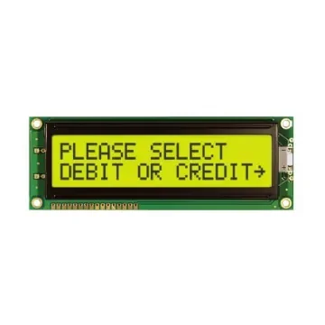 NEWHAVEN DISPLAY INTERNATIONAL NHD-0216SZ-FL-YBW Alphanumeric LCD Alphanumeric Display, Yellow-Green on Yellow/Green, 2 product image