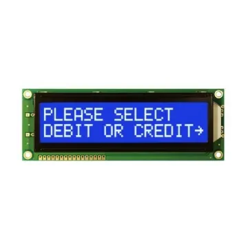 NEWHAVEN DISPLAY INTERNATIONAL NHD-0216SZ-NSW-BBW Alphanumeric LCD Alphanumeric Display, White on Blue, 2 Rows by 16 product image