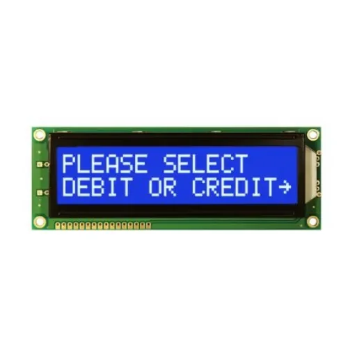 NEWHAVEN DISPLAY INTERNATIONAL NHD-0216SZ-NSW-BBW Alphanumeric LCD Alphanumeric Display, White on Blue, 2 Rows by 16 product image
