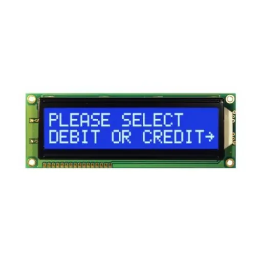 NEWHAVEN DISPLAY INTERNATIONAL NHD-0216SZ-NSW-BBW-33V3 Alphanumeric LCD Alphanumeric Display, White on Blue, 2 Rows by product image