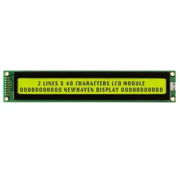 NEWHAVEN DISPLAY INTERNATIONAL NHD-0240AZ-FL-GBW Alphanumeric LCD Alphanumeric Display, Yellow-Green on Grey, 2 Rows by product image
