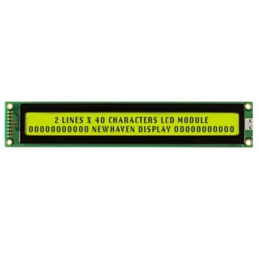NEWHAVEN DISPLAY INTERNATIONAL NHD-0240AZ-FL-GBW Alphanumeric LCD Alphanumeric Display, Yellow-Green on Grey, 2 Rows by product image