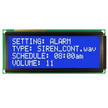 NEWHAVEN DISPLAY INTERNATIONAL NHD-0420E2Z-NSW-BBW Alphanumeric LCD Alphanumeric Display, White on Blue, 4 Rows by 20 product image