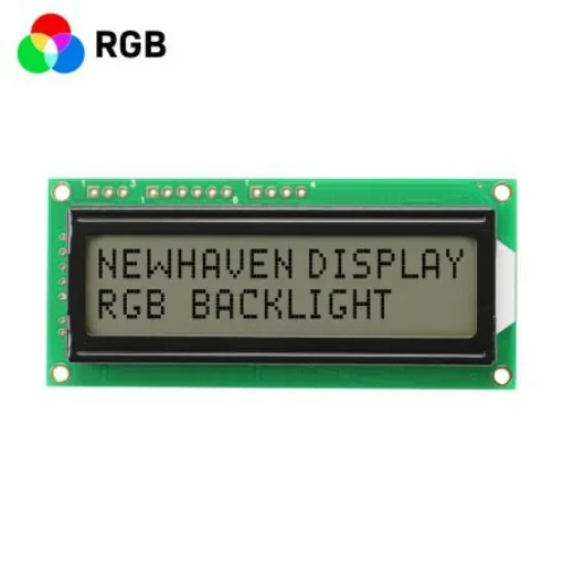 NEWHAVEN DISPLAY INTERNATIONAL NHD-0216K3Z-FS(RGB)-FBW-V3 Alphanumeric LCD Alphanumeric Display, Blue, Green, Red on, 2 product image