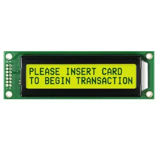 NEWHAVEN DISPLAY INTERNATIONAL NHD-0220D3Z-FL-GBW-V3 Alphanumeric LCD Alphanumeric Display, Yellow-Green on Grey, 2 product image
