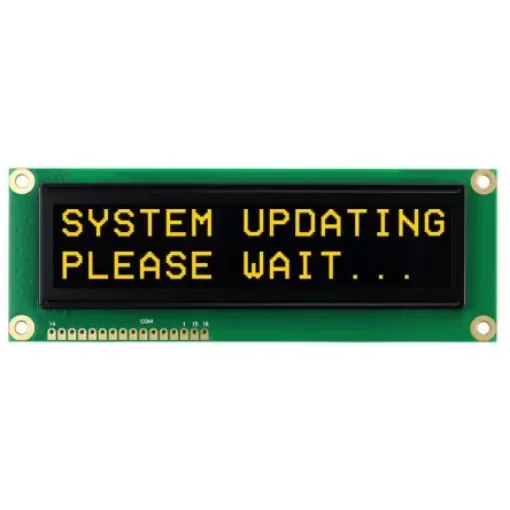 NEWHAVEN DISPLAY INTERNATIONAL NHD-0216SZW-BY5 Alphanumeric LCD Display, Yellow on Black, 2 Rows by 16 Characters product image