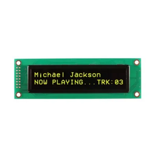 NEWHAVEN DISPLAY INTERNATIONAL NHD-0220DZW-AY5 Alphanumeric LCD Display, Yellow on Black, 2 Rows by 20 Characters, product image