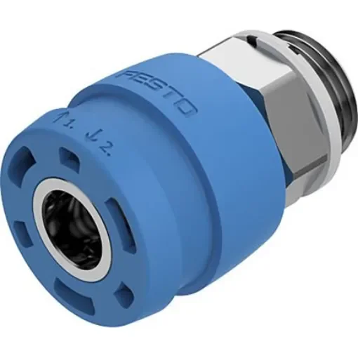 Festo Brass Female Pneumatic Quick Connect Coupling, G 1/4 Male Threaded - NPHS-D6-P-G12 product image