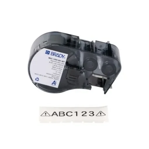 Brady B-581 White Black Print Label Roll, 25.4mm Height, 1Per Pack Qty - 177008 product image