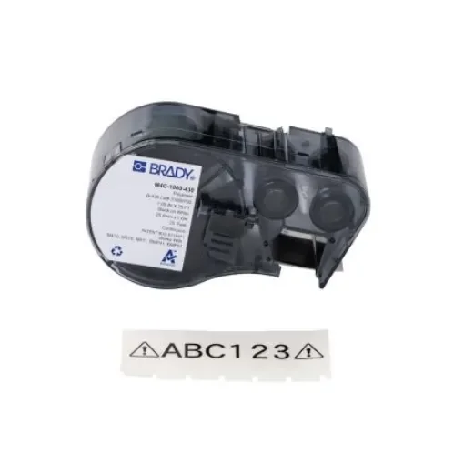 Brady B-430 Transparent Black Print Label Roll, 25.4mm Width, 1Per Pack Qty - 177007 product image