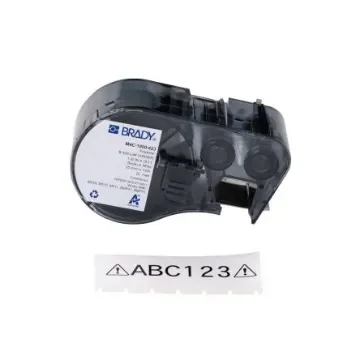 Brady B-423 White Black Print Label Roll, 25.4mm Width, 1Per Pack Qty - 177006 product image