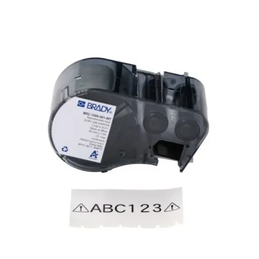 Brady B-581 White Black Print Label Roll, 38.1mm Width, 1Per Pack Qty - 177009 product image