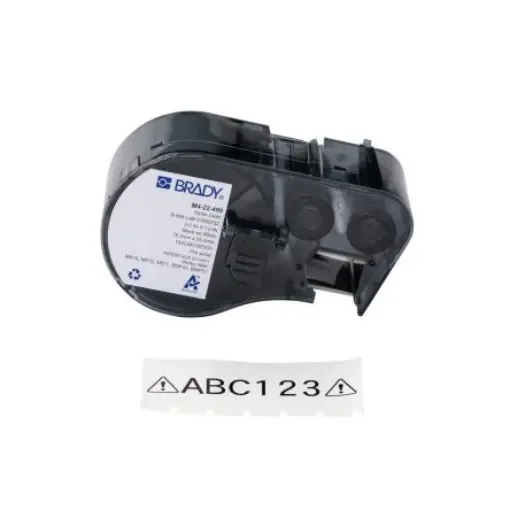 Brady B-7425 White Black Print Label Roll, 25.4mm Width, 1Per Pack Qty - 177012 product image