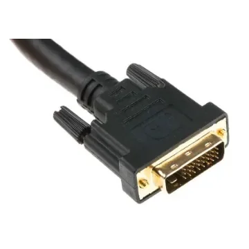 RS PRO, Male DVI-D Dual Link to Male DVI-D Dual Link  Cable, 10mBlack sheathFoil shielding - 1828568 product image