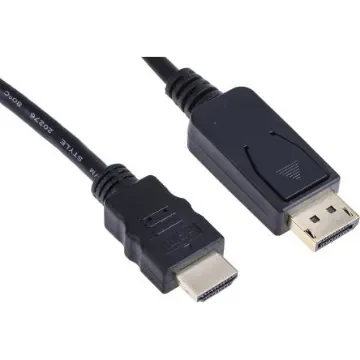 RS PRO Male DisplayPort to Male HDMI, PVC  Cable, 1080p, 5m - 1828791 product image