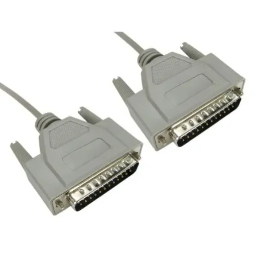 RS PRO Male 25 Pin D-sub to Male 25 Pin D-sub Serial Cable, 10m PVC - 1828822 product image