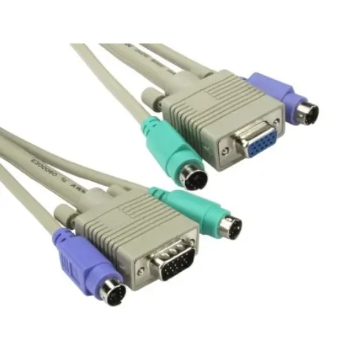 RS PRO Male PS/2 x 2; VGA to Female; Male PS/2 x 2; SVGA KVM Cable - 1828850 product image