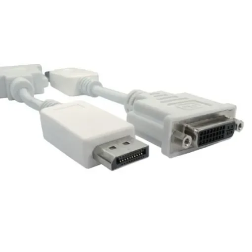RS PRO Male DisplayPort to Female DVI-I Dual Link, PVC Cable, 150mm - 1828898 product image