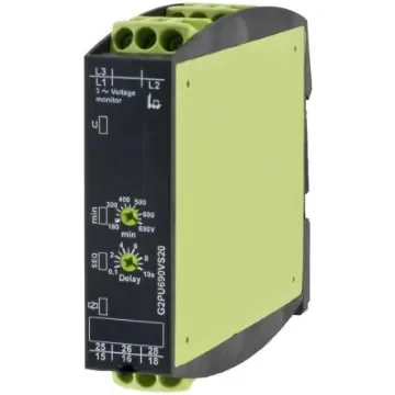 Tele Phase, Voltage Monitoring Relay, 3 Phase, DPDT, DIN Rail - G2PU690VS20 product image