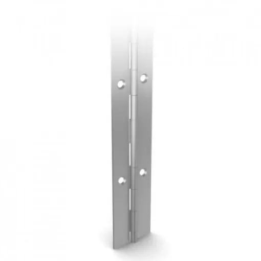 Pinet Aluminium Piano Hinge with a Knuckle Pin, 2000mm x 50mm x 1.5mm - 4113522 product image