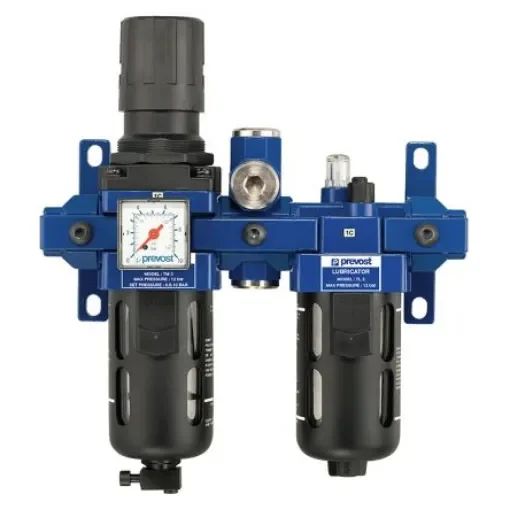 PREVOST G 1/2 FRL, Manual Drain, 25µm Filtration Size - With Pressure Gauge - TB SME3 product image