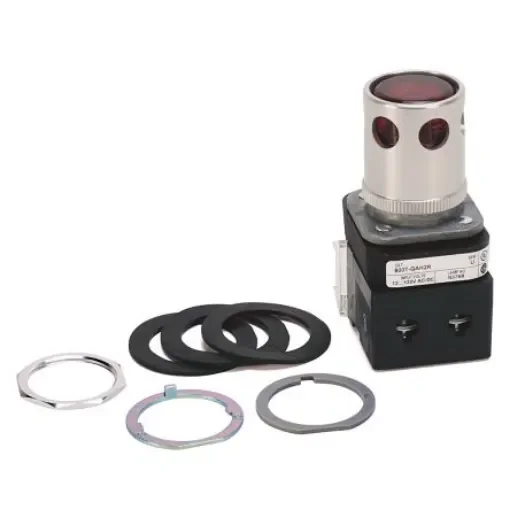 Allen Bradley 800T Series Red Illuminated Momentary Push Button Head, 30mm Cutout, IP67, IP69K - 800T-QAH2R product image