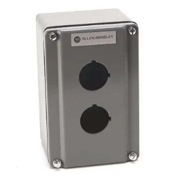 Allen Bradley Grey Plastic 800T Push Button Enclosure - 2 Hole 30mm Diameter - 800T-2TZ product image