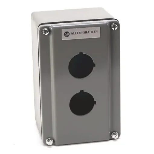 Allen Bradley Grey Plastic 800T Push Button Enclosure - 2 Hole 30mm Diameter - 800T-2TZ product image