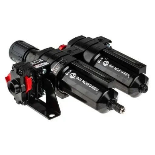 Norgren G 1/2 FRL, Automatic Drain, 40µm Filtration Size - With Pressure Gauge - BL64-401 product image