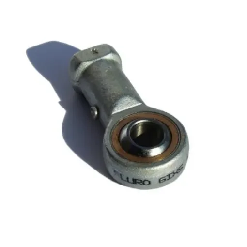 Fluro M8 x 1.25 Female Galvanized Steel Rod End, 8mm Bore, 48mm Long, Metric Thread Standard, Female Connection Gender - GIXS8 product image