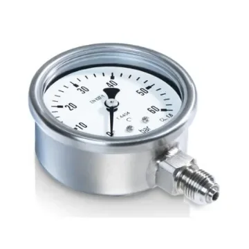 Bourdon Analogue Pressure Gauge 60bar Bottom Entry 63mm Outside Diameter - MEX3-D20.B29 product image