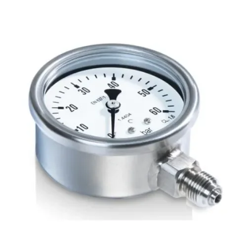 Bourdon G 1/4 Analogue Pressure Gauge 100bar Bottom Entry 63mm Outside Diameter - MEX3-D20.B31 product image