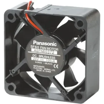 Panasonic ASFN Series Axial Fan, 12 V dc, DC Operation, 0.37m³/min, 840mW, 70mA Max, 60 x 60 x 25mm - ASFN64371 product image