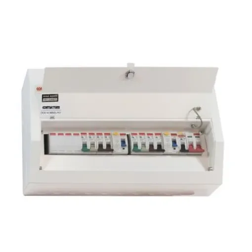 Contactum 14 Way Steel Consumer Unit, 100A Defender - DDS14188MS-P01 product image