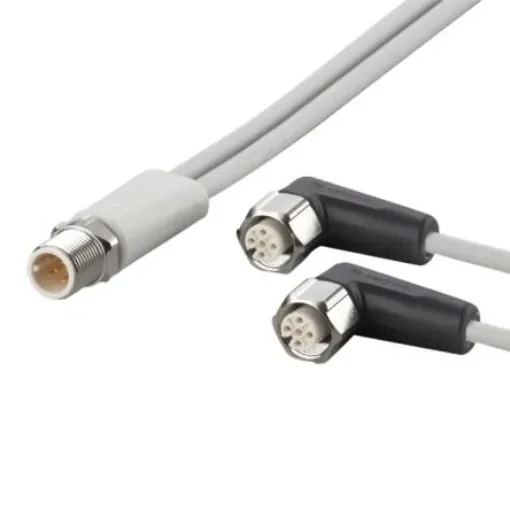 ifm electronic Straight Male 5 way M12 to Right Angle Female 5 way M12 Communication Cable, 5m - EVF337 product image