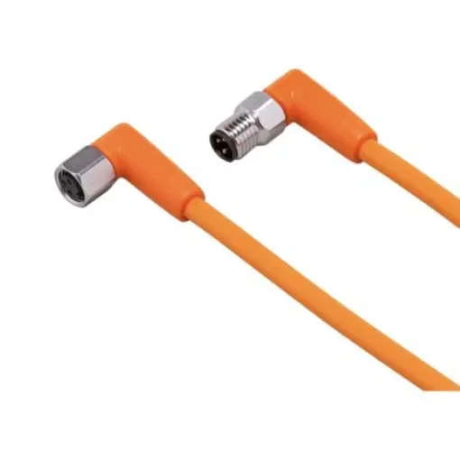 ifm electronic Right Angle Male 1 way M8 to Right Angle Female 1 way M8 Sensor Actuator Cable, 5m - EVT170 product image