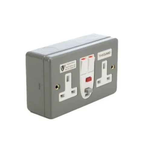 Timeguard 30A, BS Fixing, Passive RCD Socket, Plastic, Surface Mount , Switched, 230 V ac - RCD08MPVN product image
