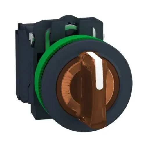 Schneider Electric Selector Switch - (SPDT) 30mm Cutout Diameter, Illuminated 3 Positions - XB5FK135M5 product image