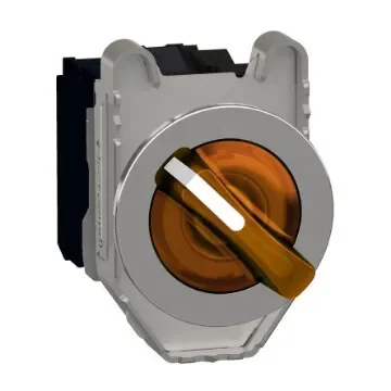 Schneider Electric Selector Switch - (SPDT) 30mm Cutout Diameter, Illuminated 2 Positions - XB4FK125B5 product image
