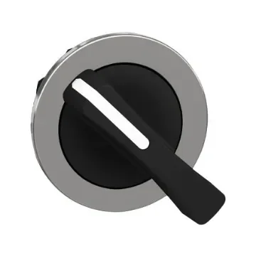 Schneider Electric ZB4 Series 2 Position Selector Switch Head, 30mm Cutout, Black Handle - ZB4FJ4 product image