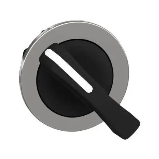 Schneider Electric ZB4 Series 2 Position Selector Switch Head, 30mm Cutout, Black Handle - ZB4FJ4 product image