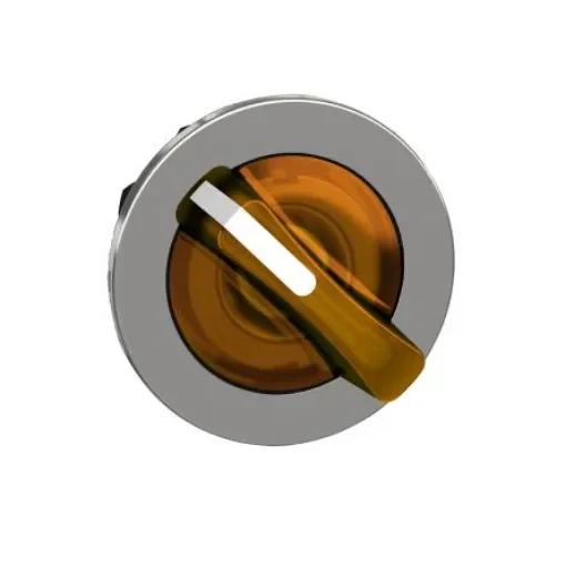 Schneider Electric ZB4 Series 2 Position Selector Switch Head, 30mm Cutout, Orange Handle - ZB4FK1253 product image