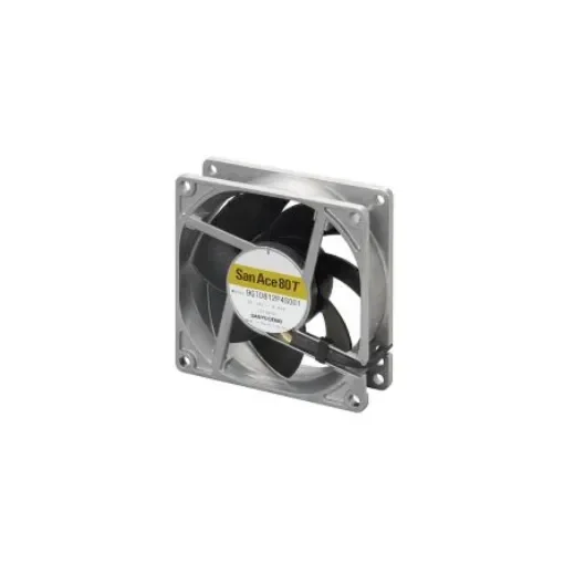 Sanyo Denki 9GT Series Axial Fan, 12 V dc, DC Operation, 1.86m³/min, 5.52W, 460mA Max, 80 x 80 x 25mm - 9GT0812P4S001 product image