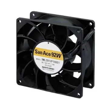 Sanyo Denki 9WL Series Axial Fan, 24 V dc, DC Operation, 3.7m³/min, 22.8W, 950mA Max, IP68, 92 x 92 x 38mm - 9WL0924P1H001 product image