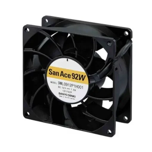 Sanyo Denki 9WL Series Axial Fan, 24 V dc, DC Operation, 3.7m³/min, 22.8W, 950mA Max, IP68, 92 x 92 x 38mm - 9WL0924P1H001 product image