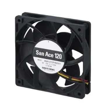 Sanyo Denki 9GA Series Axial Fan, 12 V dc, DC Operation, 3.2m³/min, 7.32W, 610mA Max, 120 x 120 x 25mm - 9GA1212P4S001 product image