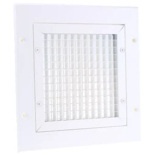 RS PRO White Aluminium Vent Grille, Eggcrate Slat, 200 x 200mm - 1854707 product image