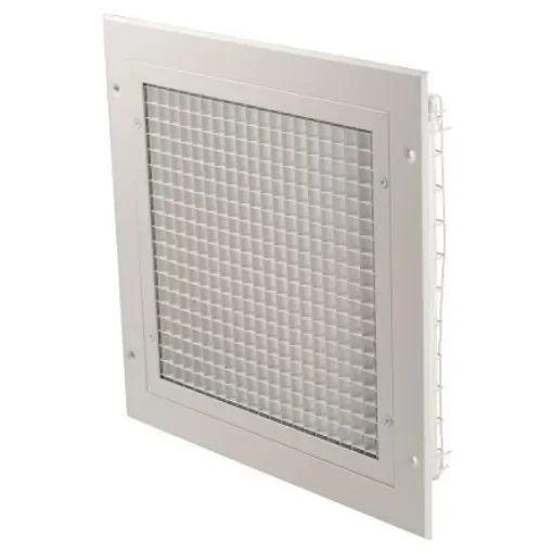 RS PRO White Aluminium Vent Grille, Eggcrate Slat, 300 x 300mm - 1854713 product image