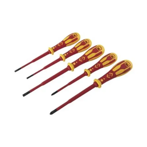 CK T49283D Pozidriv; Slotted Insulated Screwdriver Set, 5-Piece product image