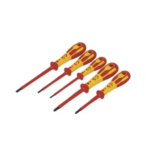 CK T49183D Pozidriv; Slotted Insulated Screwdriver Set, 5-Piece product image